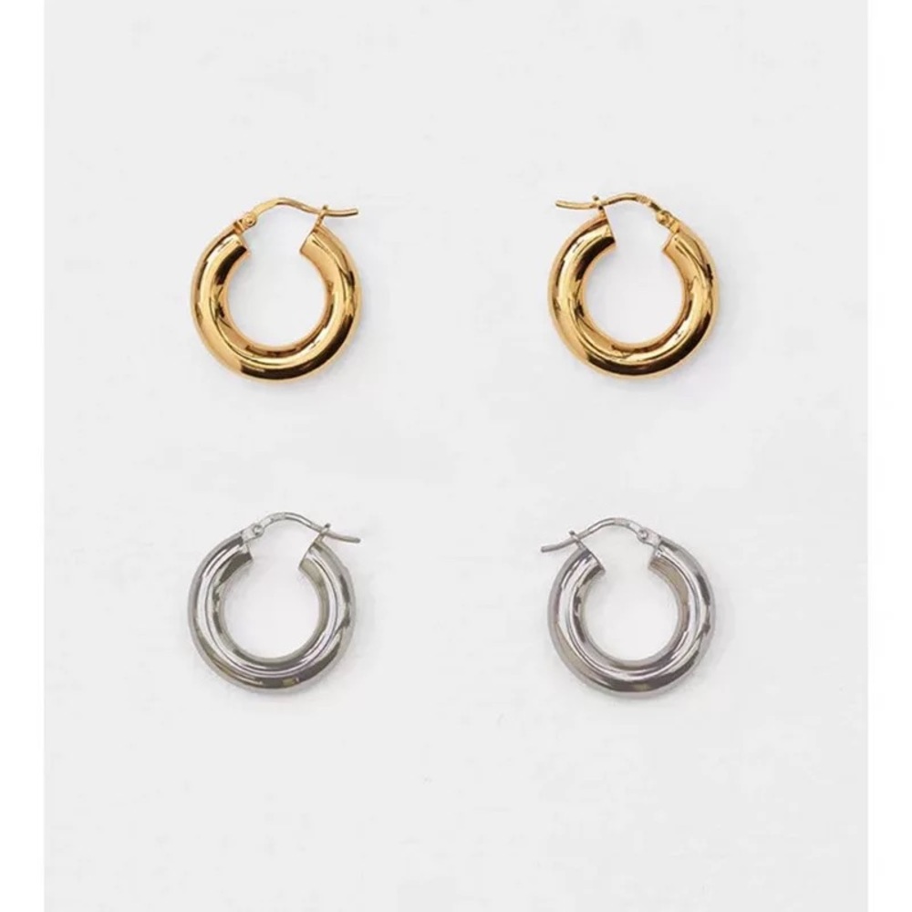 18K Gold Chunky Earrings